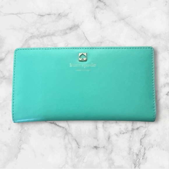 kate spade Handbags - kate spade Turquoise Leather Continental Wallet